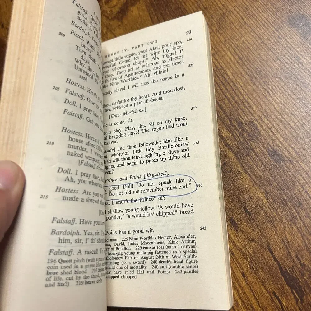 1965 William Shakespeare, Henry IV Part Two (Classic Book) Signet Paperback PB